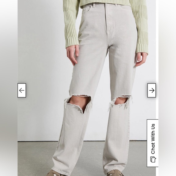 PacSun Eco Grey Ripped Boyfriend jeans in SIZE 25 - Picture 2 of 9
